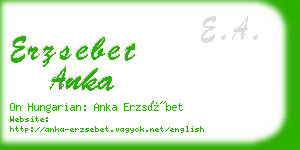 erzsebet anka business card